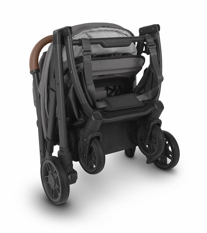 UPPAbaby MINU V2 Compact Stroller - Greyson (Charcoal Melange / Carbon / Saddle Leather) - Traveling Tikes 