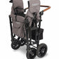 WonderFold W4 Luxe (W4S 2.0) Multifunctional Quad (4 Seater) Stroller Wagon - Charcoal Gray/Black Frame - Traveling Tikes 