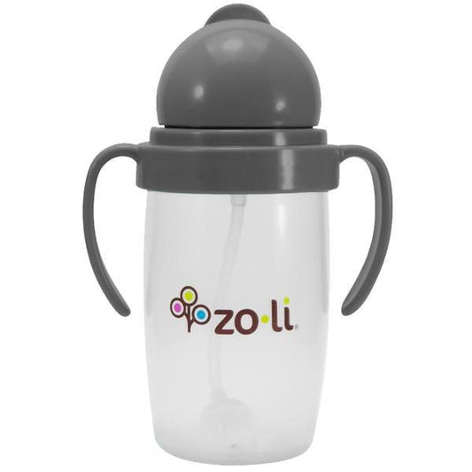 ZoLi BOT 10 oz. Straw Sippy Cup-Grey - Traveling Tikes 